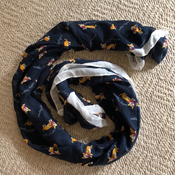 NWT Bass “Feeling Corgeous “  Corgi dog themed  long scarf - Picture 7 of 8